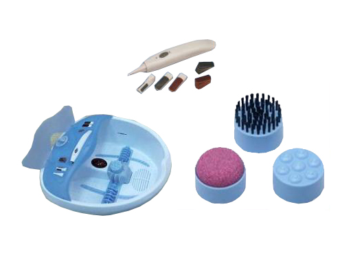 Foot spa with manicure set