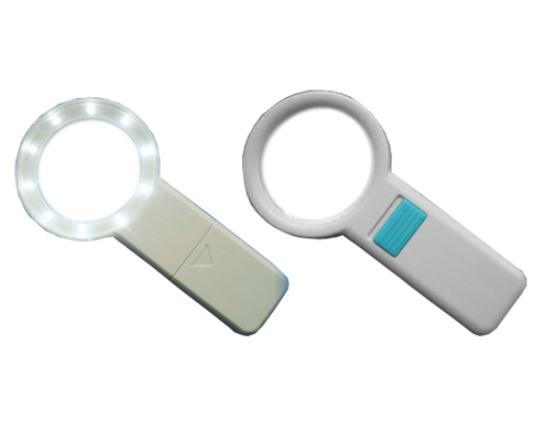Hand held magnifier with 10 LEDs