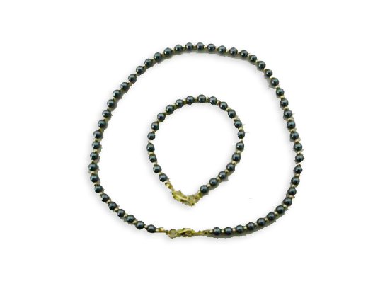 Hematite Jewelry Set of 2   gold color