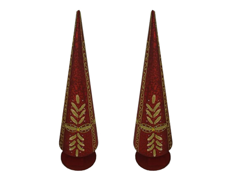 GLASS TREE TOP, SET OF 2