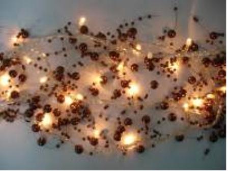 40L rice bulb light chain with 2m bead deco