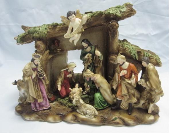 NATIVITY SET WITH HOUSE