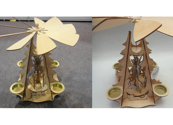 X'mas windmill decoration with candle holder